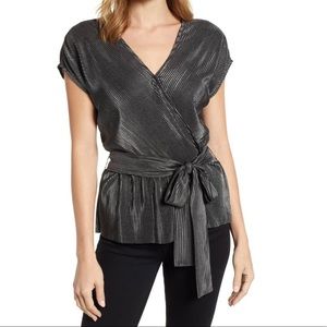 Boutique top. Black and silver shimmer. Size M. EUC.